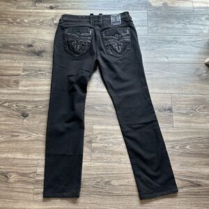 ROCK REVIVAL "Baldmen" Black
Slim Straight Jeans Mens 36